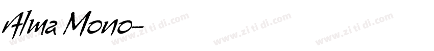 Alma Mono字体转换